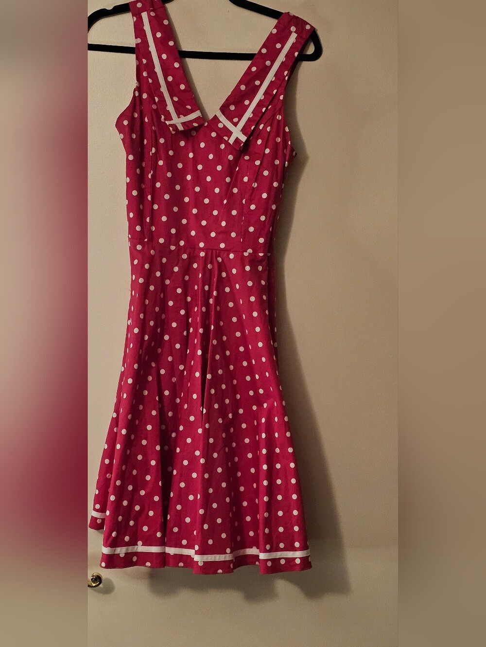 Pink & White Polka Dot Rockabilly Dress 🌸